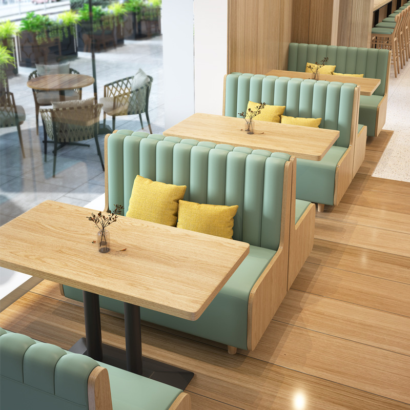 ban-ghe-quan-tra-sua-dep-5 bàn chữ nhật và ghế sofa