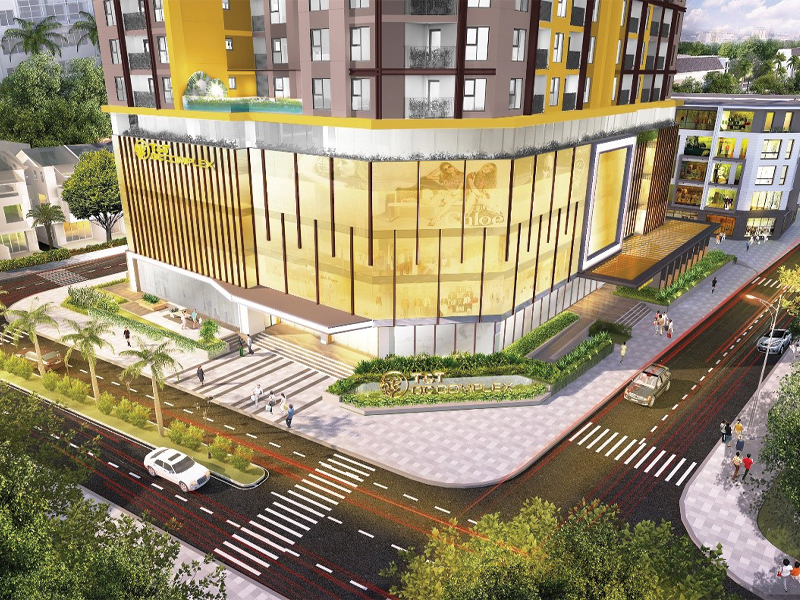 khu-mua-sam khu vực bên ngoài tòa nhà