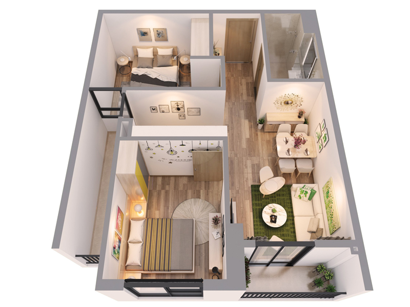 thiet-ke-can-ho-tt-dc-complex Thiết kế căn 2 phòng ngủ