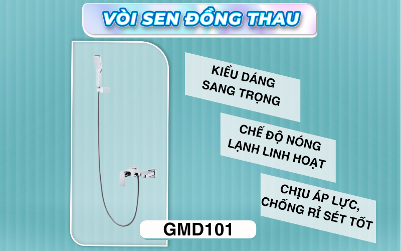 Vòi sen đồng thau Gama GMD101
