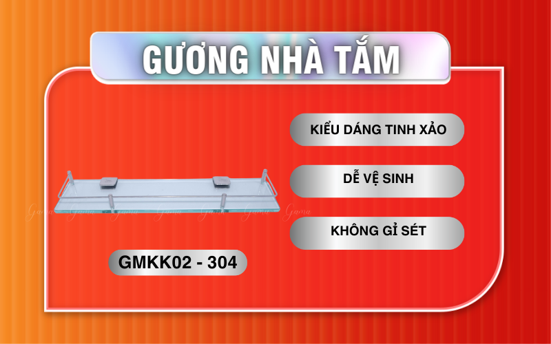 Kệ gương phòng tắm GAMA GMKK02-304