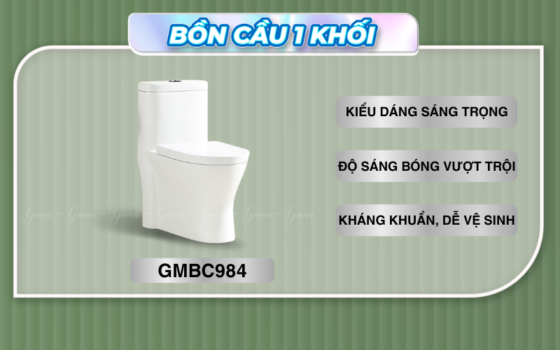 bồn cầu một khối Gama GMBC984
