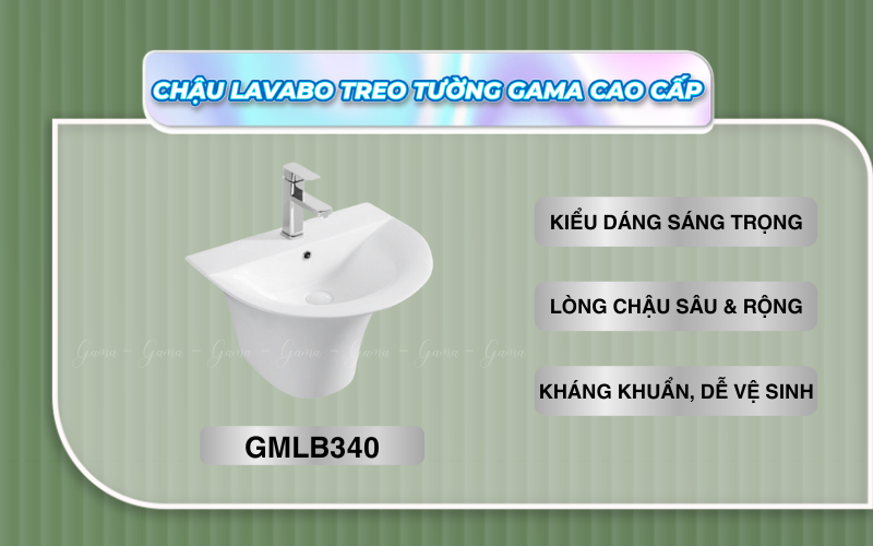 Chậu Lavabo đặt bàn Gama GMLB340