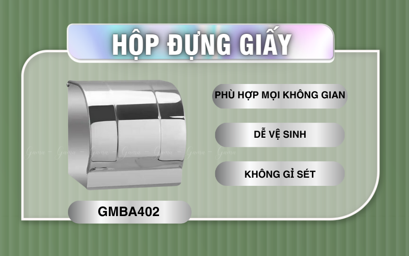 Hộp đựng giấy vệ sinh GAMA GMBA402