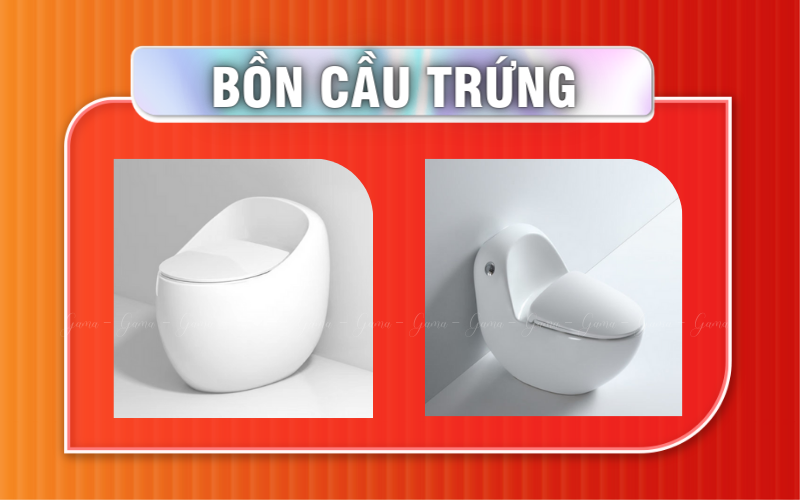 Bồn cầu trứng với thiết kế thon gọn, tinh tế, tạo nên sự sang trọng cho không gian