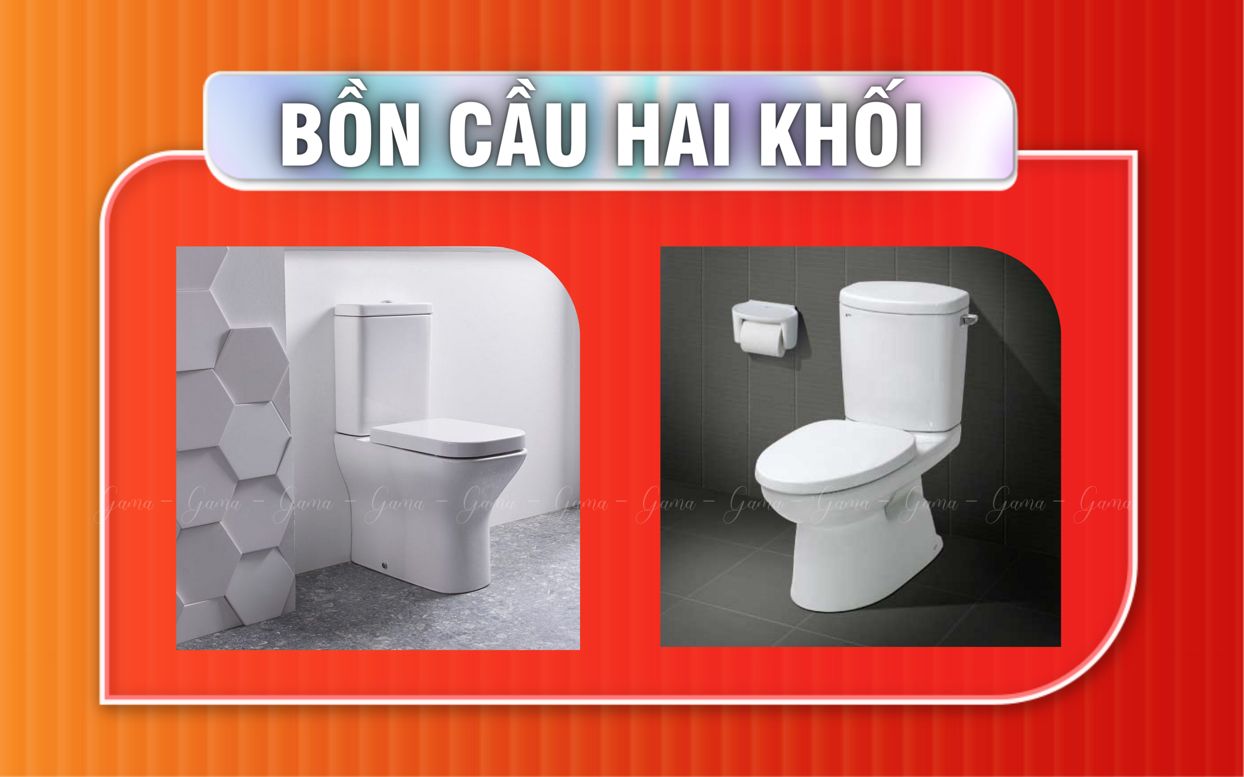 Bồn cầu 2 khối với thiết kế dễ vệ sinh, tiết kiệm nước hiệu quả