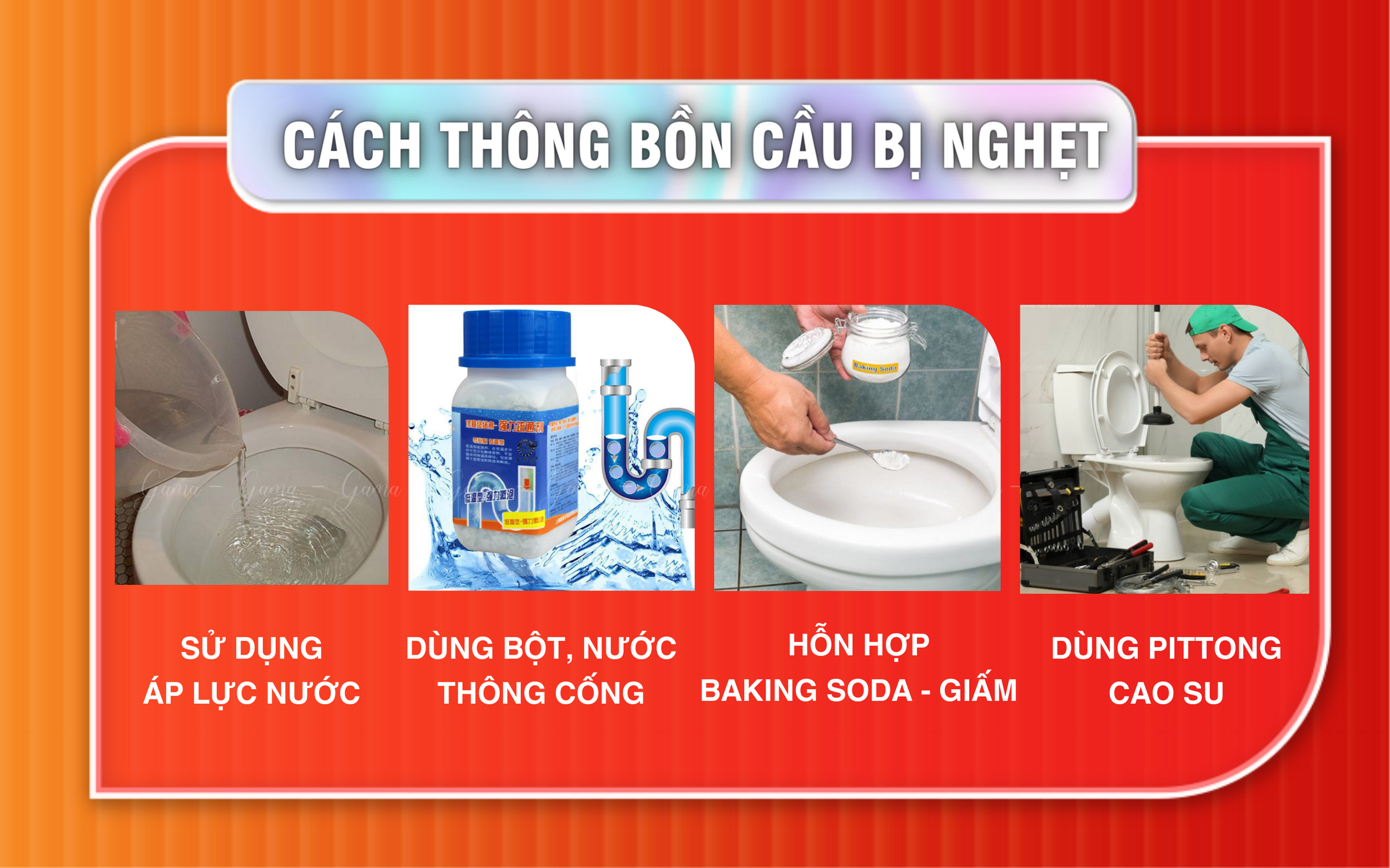 Các cách thông bồn cầu bị nghẹt hiệu quả và đơn giản tại nhà