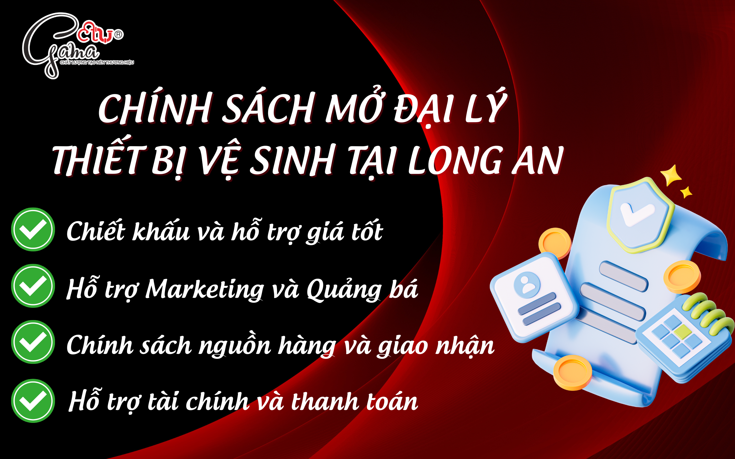 Chính sách mở đại lý thiết bị vệ sinh tại Long An