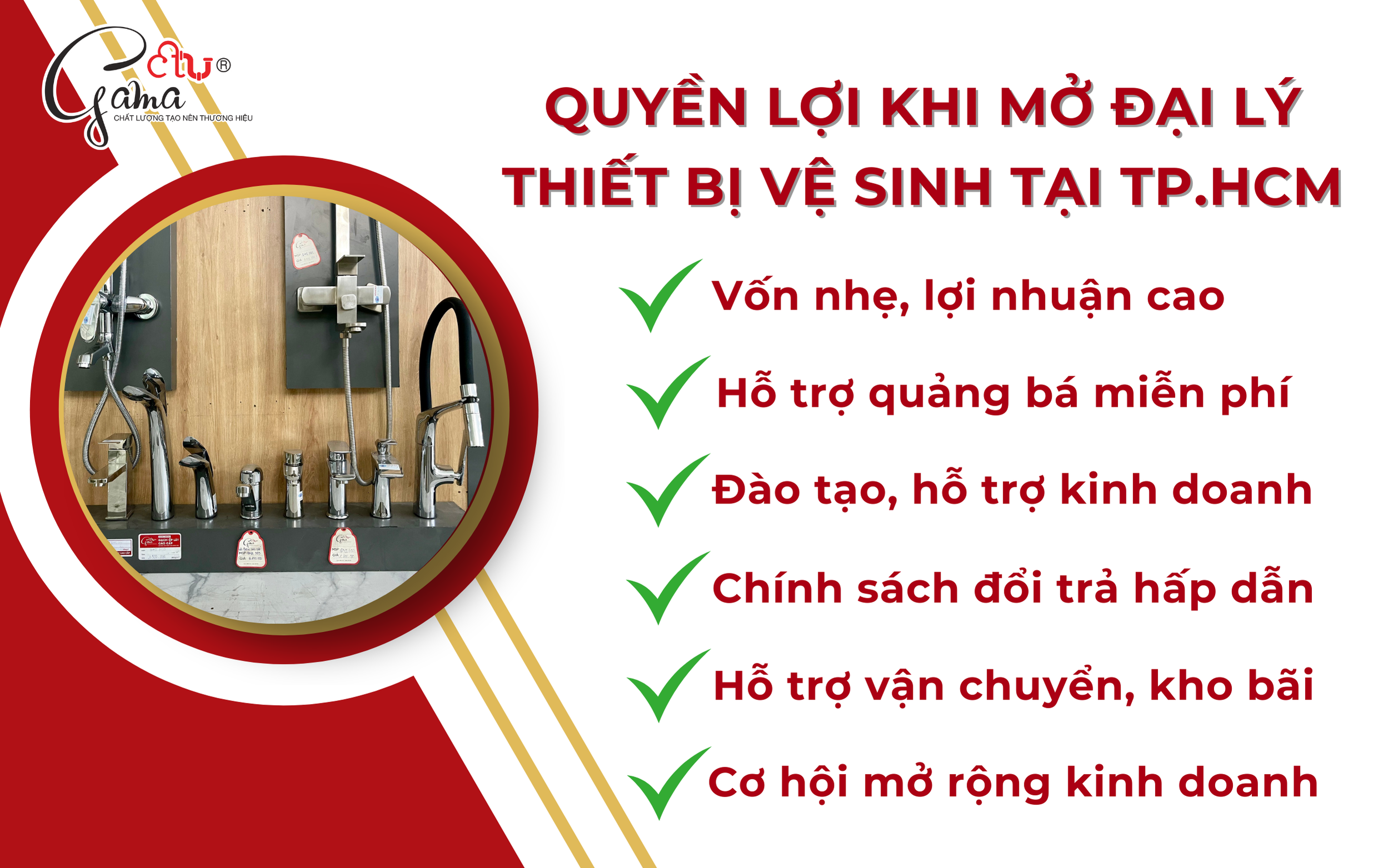 Quyền lợi khi mở đại lý thiết bị vệ sinh tại TP.HCM