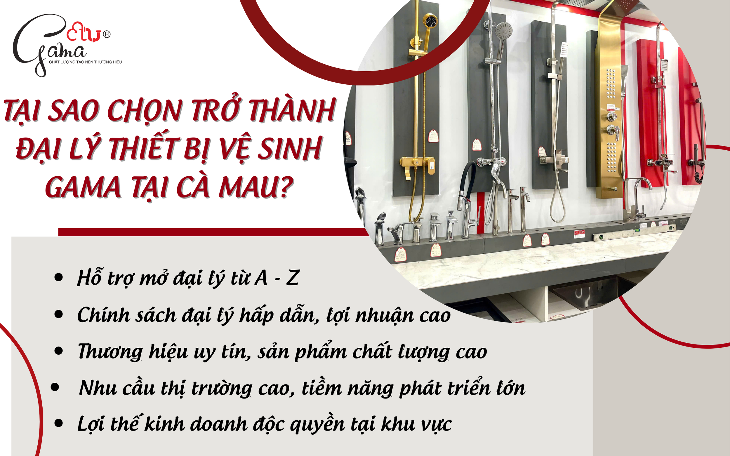 Tại sao chọn trở thành đại lý thiết bị vệ sinh gama tại Cà Mau?