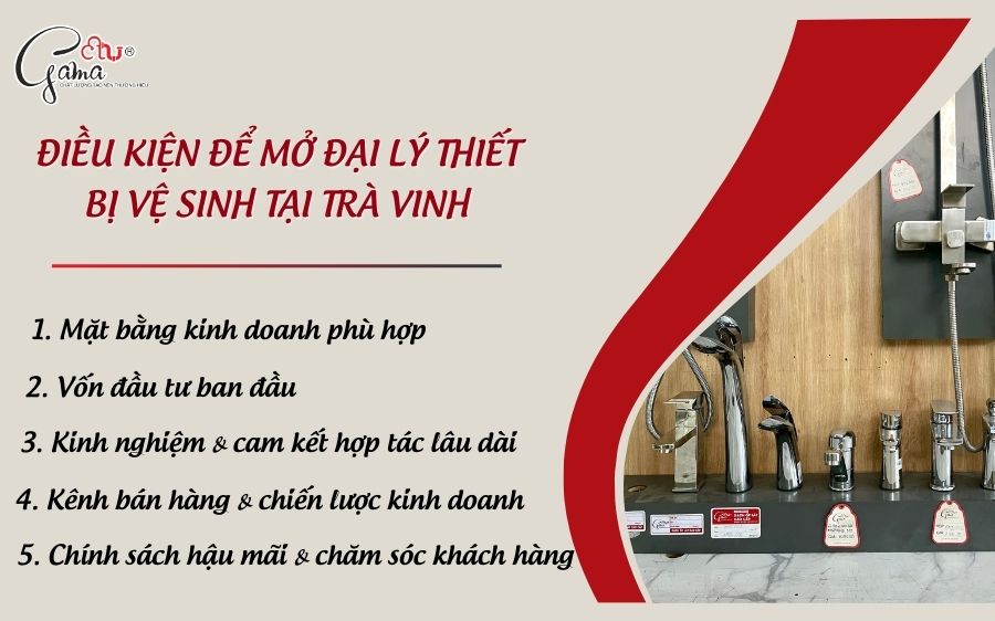 Điều kiện để mở đại lý thiết bị vệ sinh tại Trà Vinh