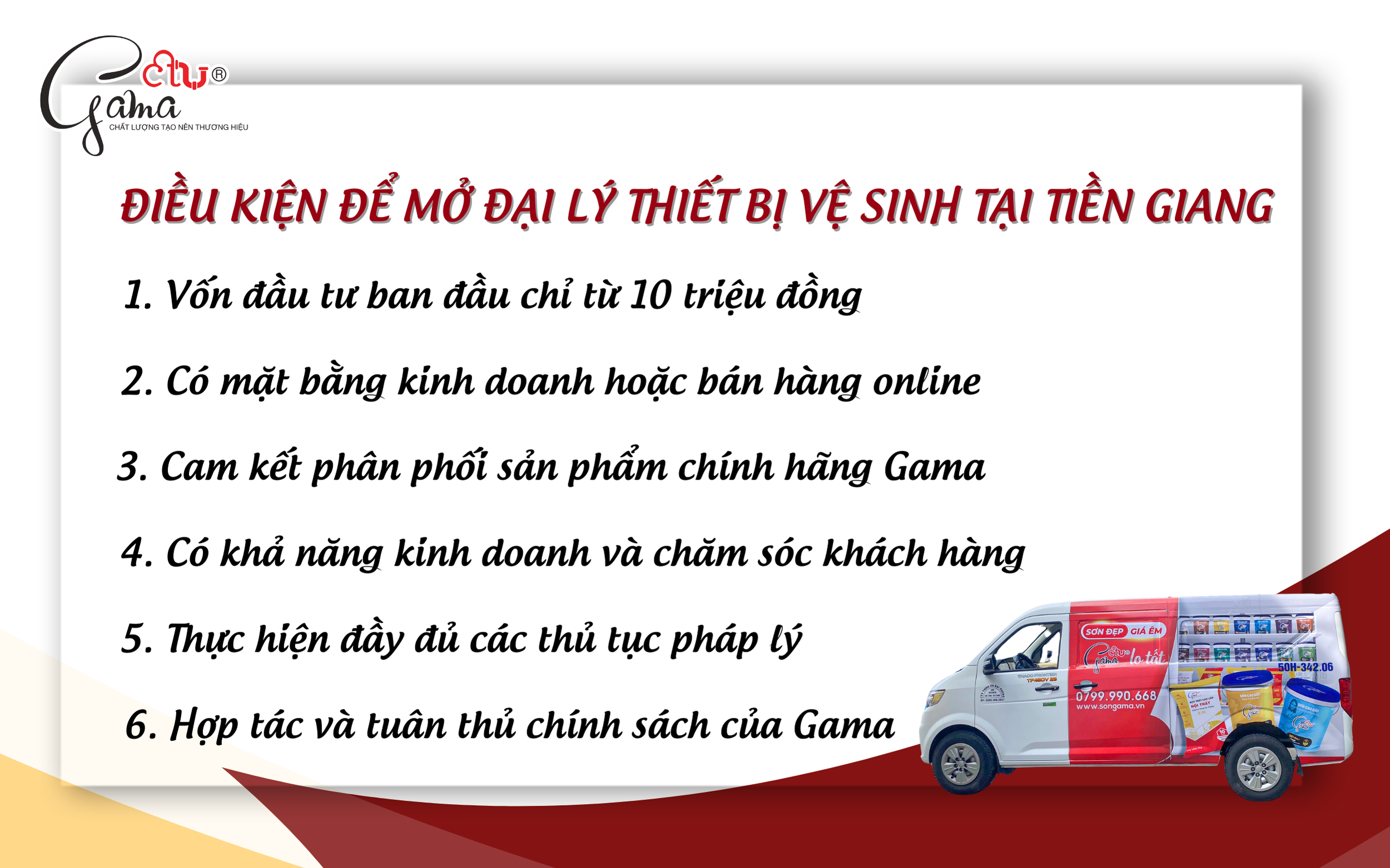 Điều kiện để mở đại lý thiết bị vệ sinh tại Tiền Giang