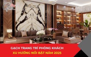 Gạch trang trí phòng khách