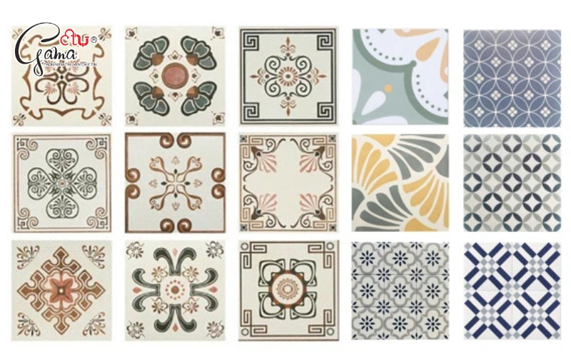 Gạch hoa văn cổ điển sang trọng