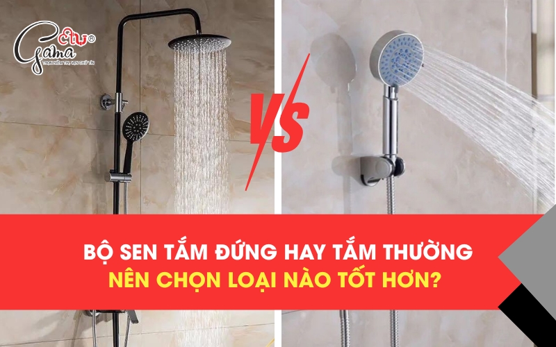 bộ sen tắm đứng hay tắm thường