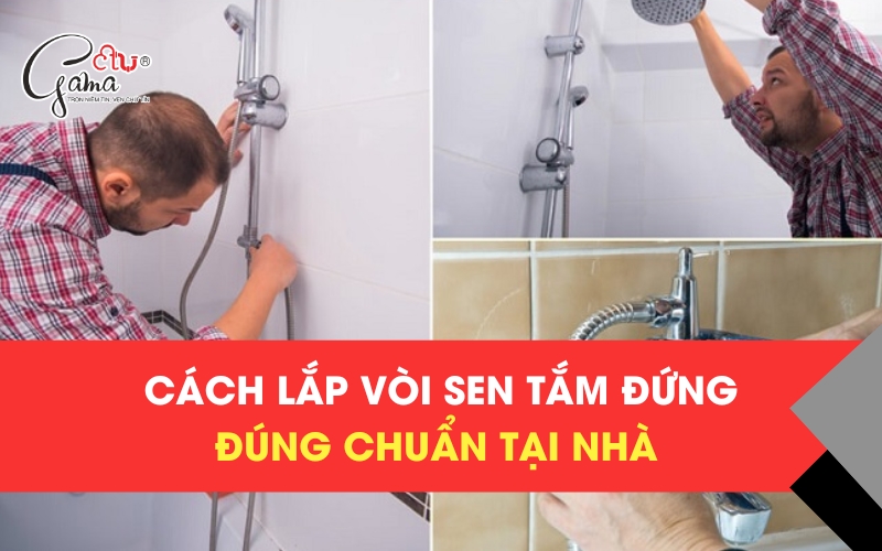 cách lắp vòi sen tắm đứng