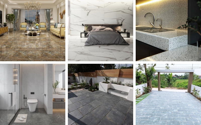 Chọn gạch đá lát nền cho từng khu vực