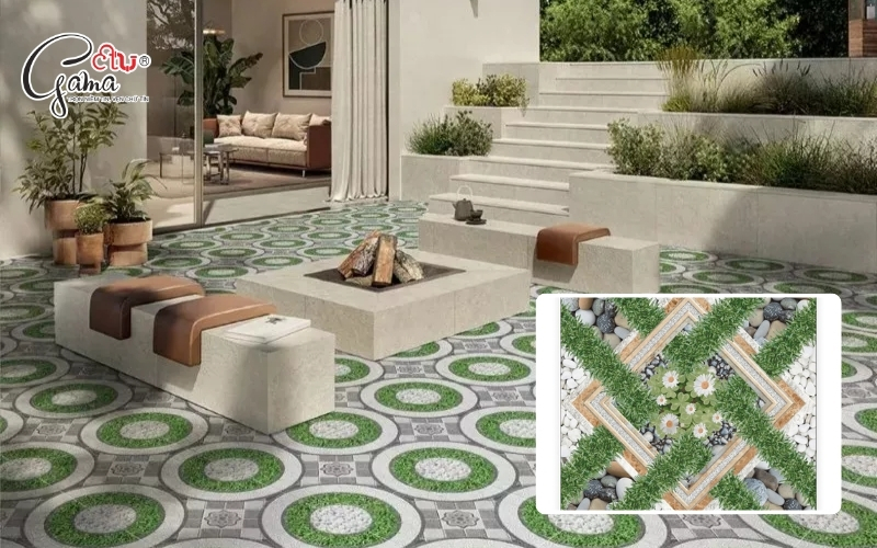 Gạch thảm – gạch hoa văn ngoại thất
