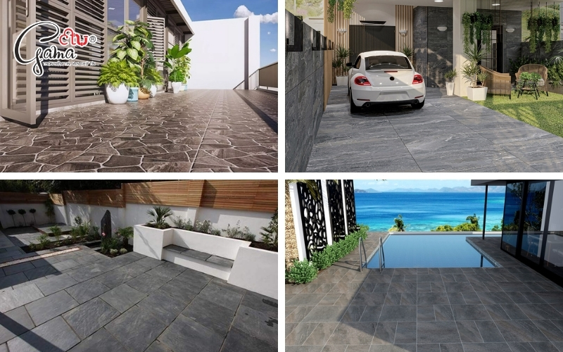 So sánh các loại gạch lát sân phổ biến hiện nay