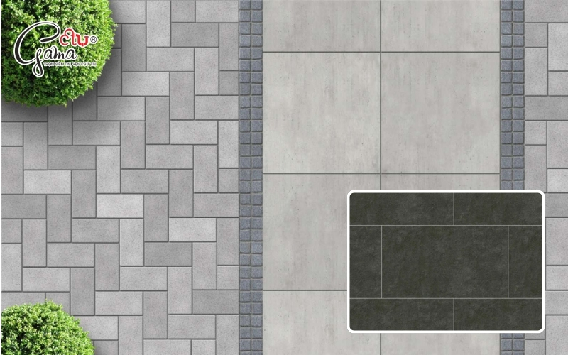 Gạch lát sân Porcelain men mờ chống trơn