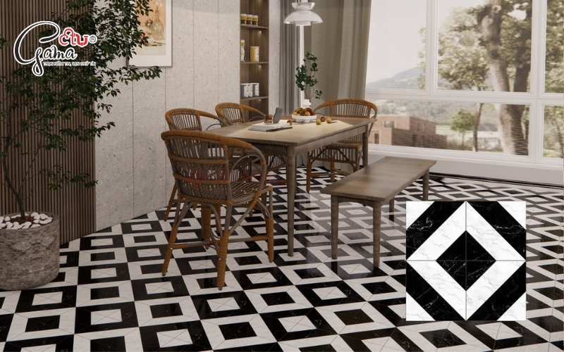 Gạch bông hiện đại, tối giản