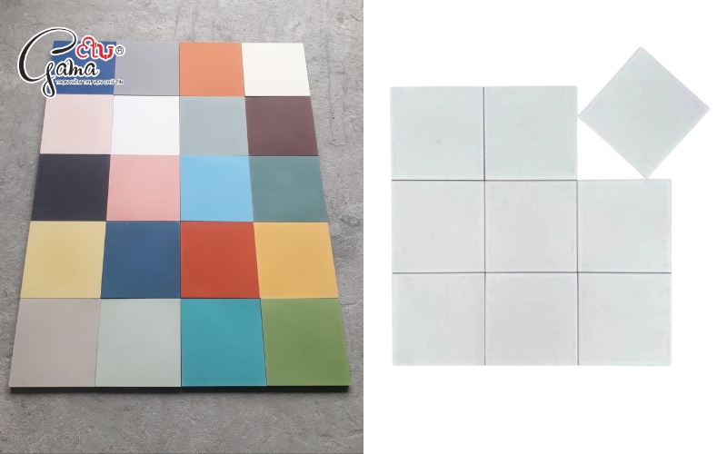 Gạch bông màu đơn sắc