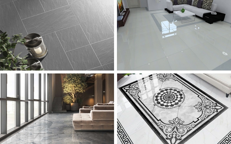 Bề mặt và mẫu mã gạch quyết định đến giá gạch