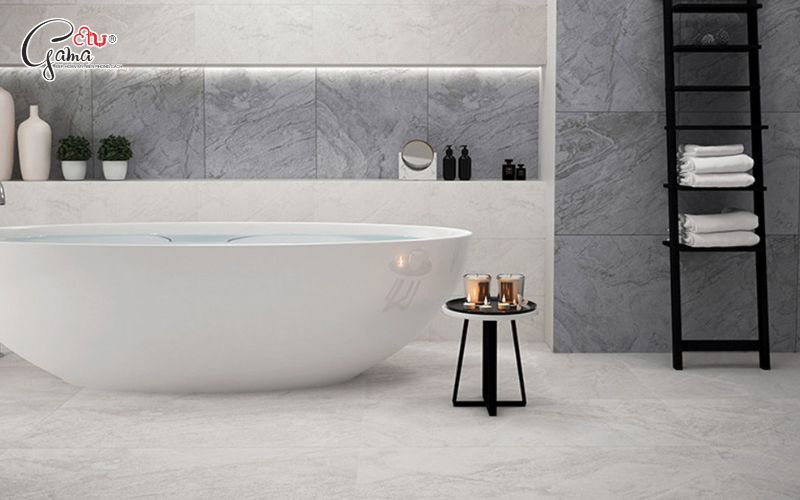 Gạch Ghi Kết Hợp Trắng Tối Giản