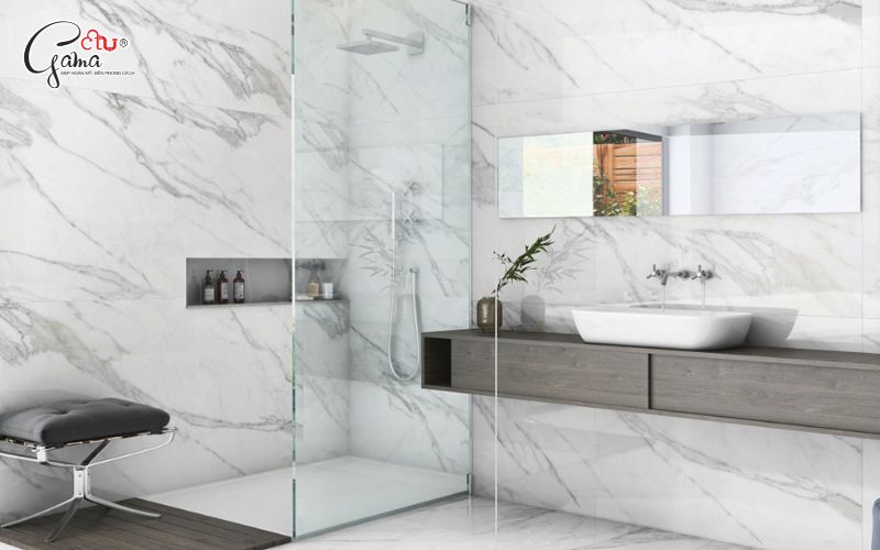 Gạch vân đá marble trắng