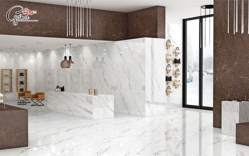 Gạch vân đá siêu bóng Nano