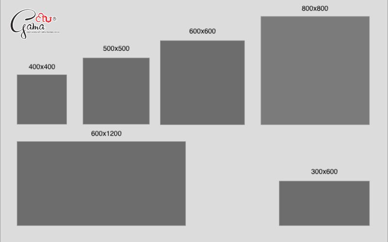 Chọn kích thước gạch lát tường phòng khách