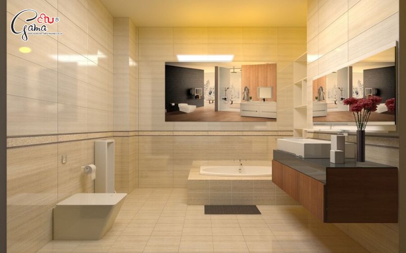 Gạch vân đá kem