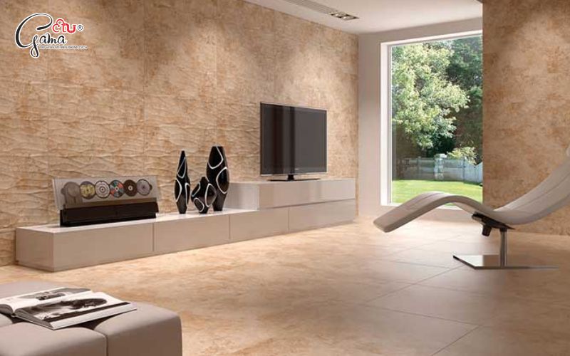 Gạch vân đá vàng nhạt