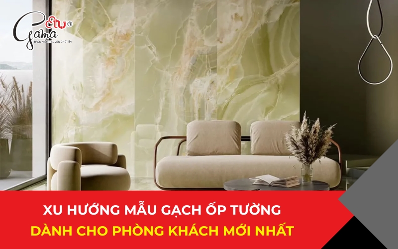Gạch ốp tường phòng khách