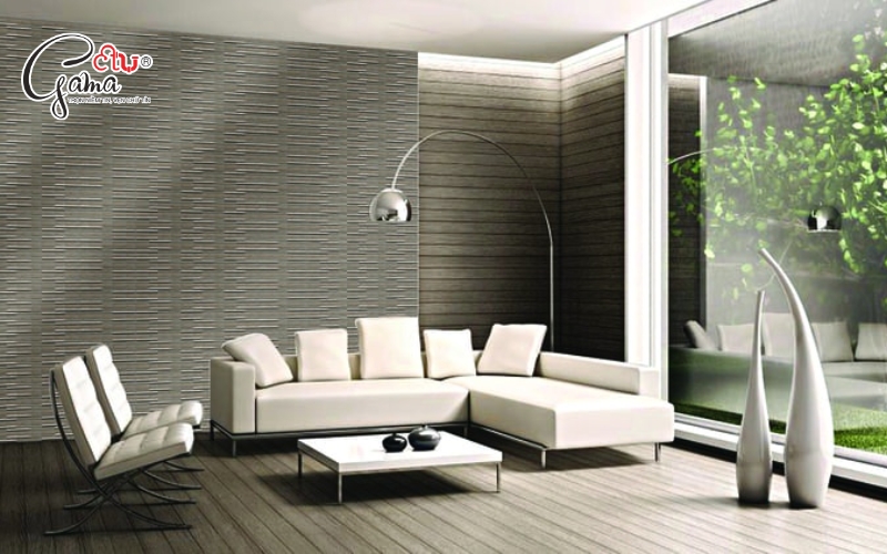 Gạch 3D màu trung tính: Tạo điểm nhấn nghệ thuật