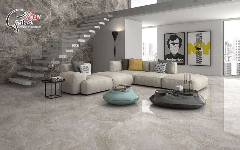 Ghi sáng + đường viền nội thất màu đen