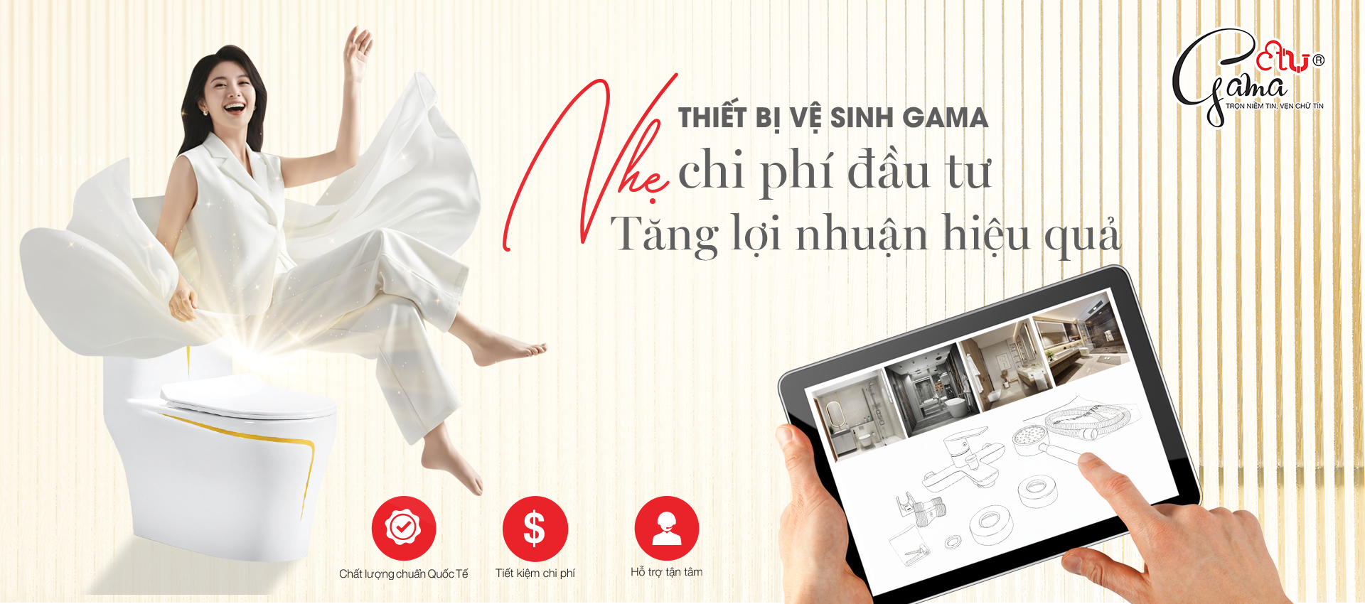 Tuyển đại lý thiết bị vệ sinh GAMA