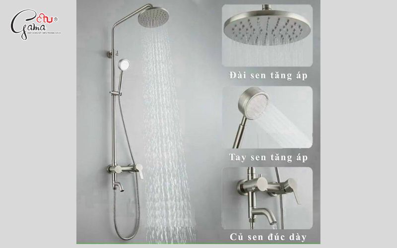 Cấu tạo và nguyên lý của vòi sen tăng áp