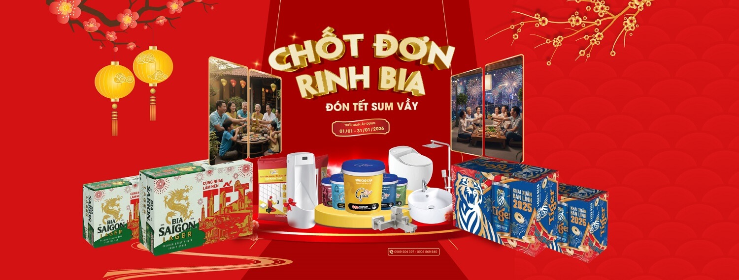 Chốt đơn rinh bia - đón tết sum vầy