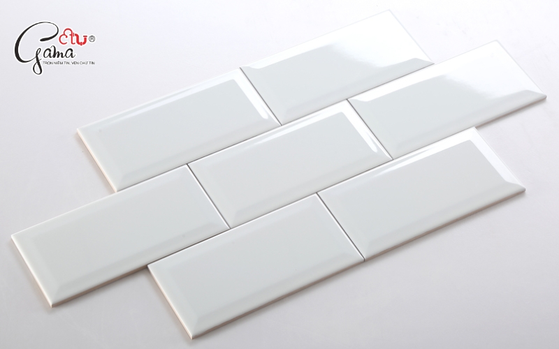 Gạch thẻ Châu Âu màu trắng – tinh thần cổ điển Anh – Pháp