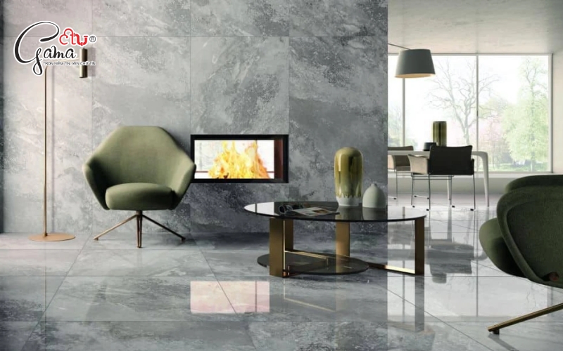 Gạch xám đá tự nhiên – phong cách Bắc Âu (Nordic)