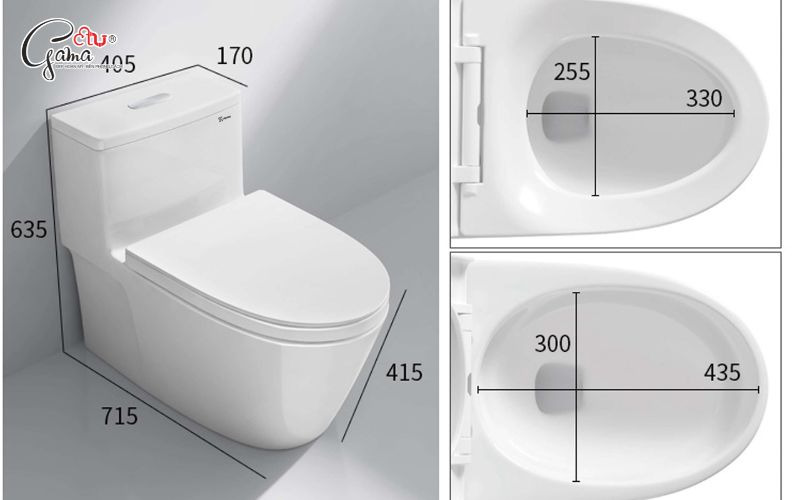 Cấu tạo của bồn cầu 1 khối liền chi tiết