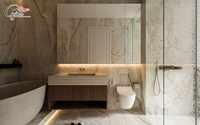 Lựa chọn kích thước bồn cầu 1 khối theo phong cách thiết kế nội thất