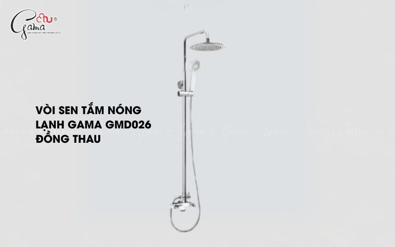 Vòi sen tắm nóng lạnh Gama GMD026 đồng thau