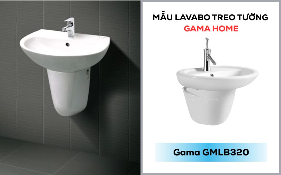 Lavabo treo tường – gọn gàng, tiết kiệm diện tích