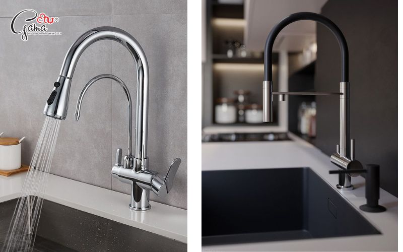 Vòi rửa bát dây rút phù hợp với những không gian nào?