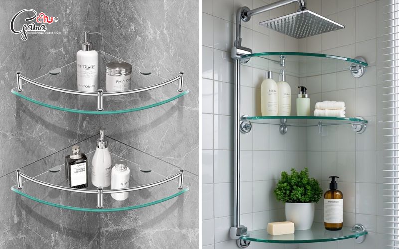 Kệ kính góc nhà tắm