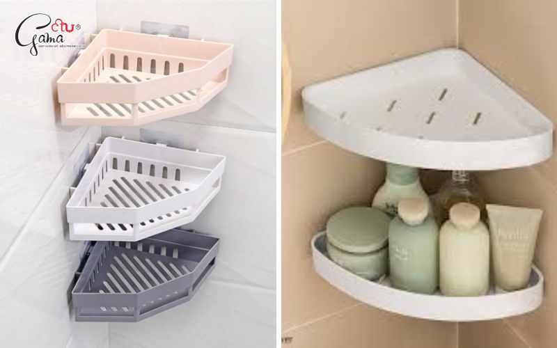 Kệ nhựa góc nhà tắm