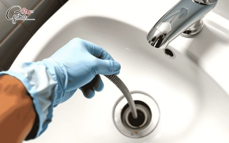 Thông chậu lavabo bằng pittong hoặc dây thông ống