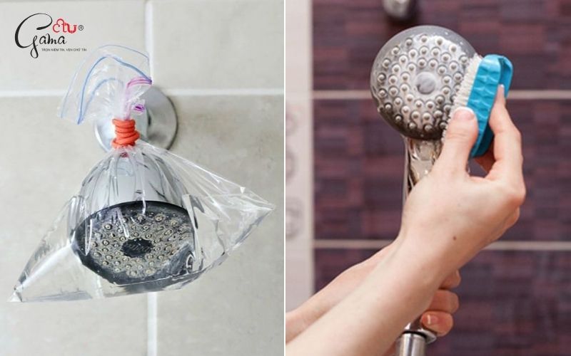 Làm sạch sen tắm bằng giấm trắng